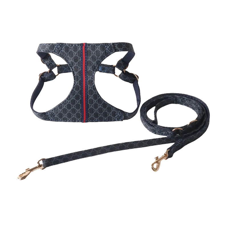 Gucci Pet Chest and Back Harness Leash Set