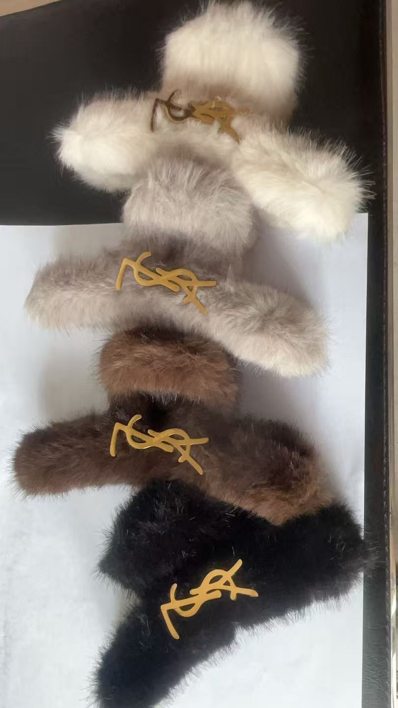 YSL Fluffy Hair Claw Set (4pcs Together)