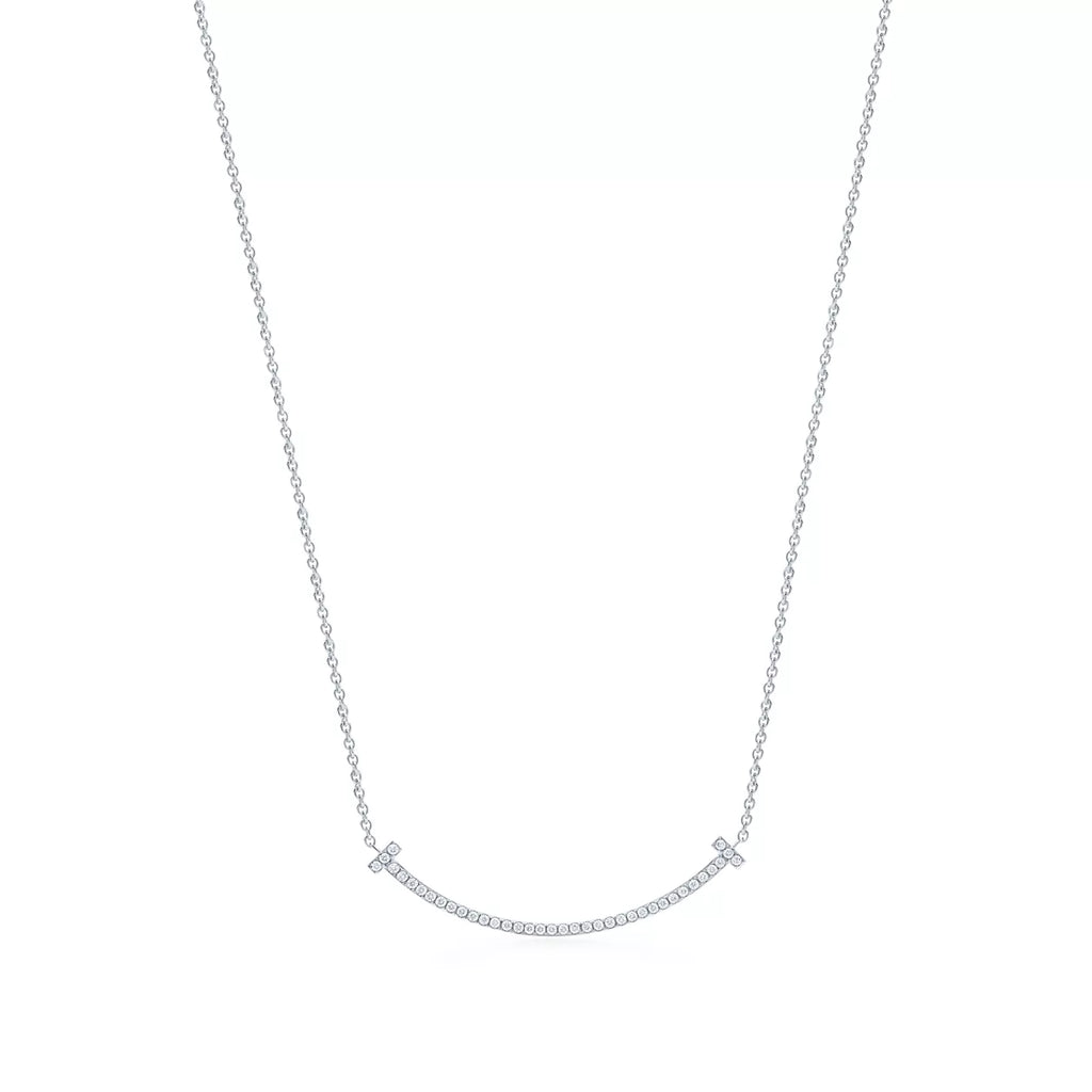 Tiffany T Smile Pendant with Diamonds