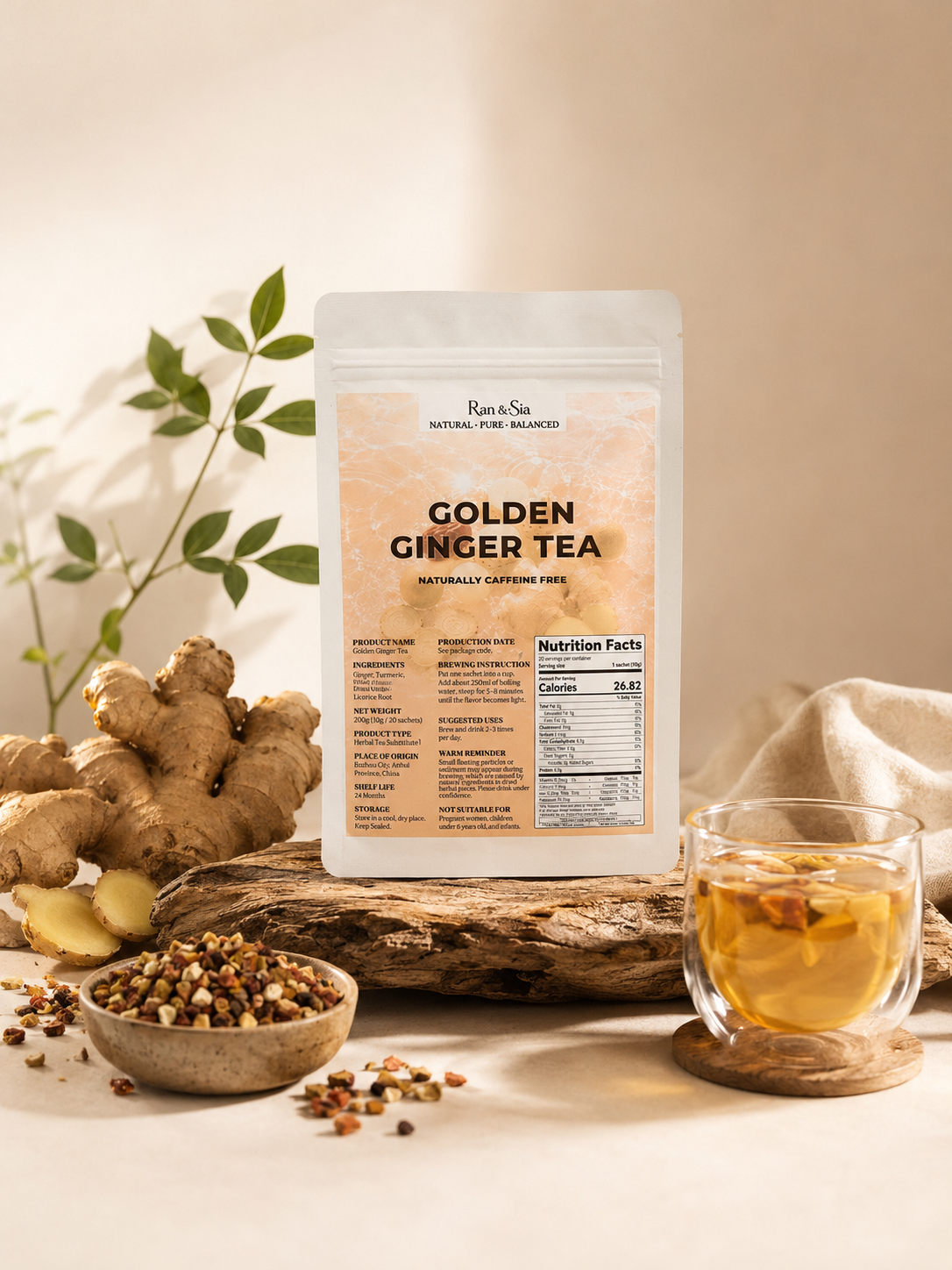Tea Forte Golden Ginger Tea (Same Flavor)