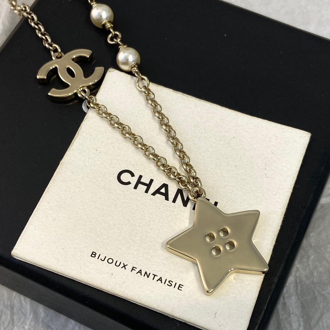 Chanel Star Gold Necklace