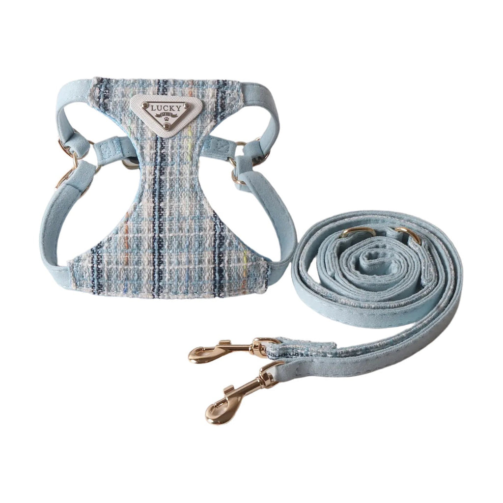 Chanel Pet Chest and Back Harness Leash Set
