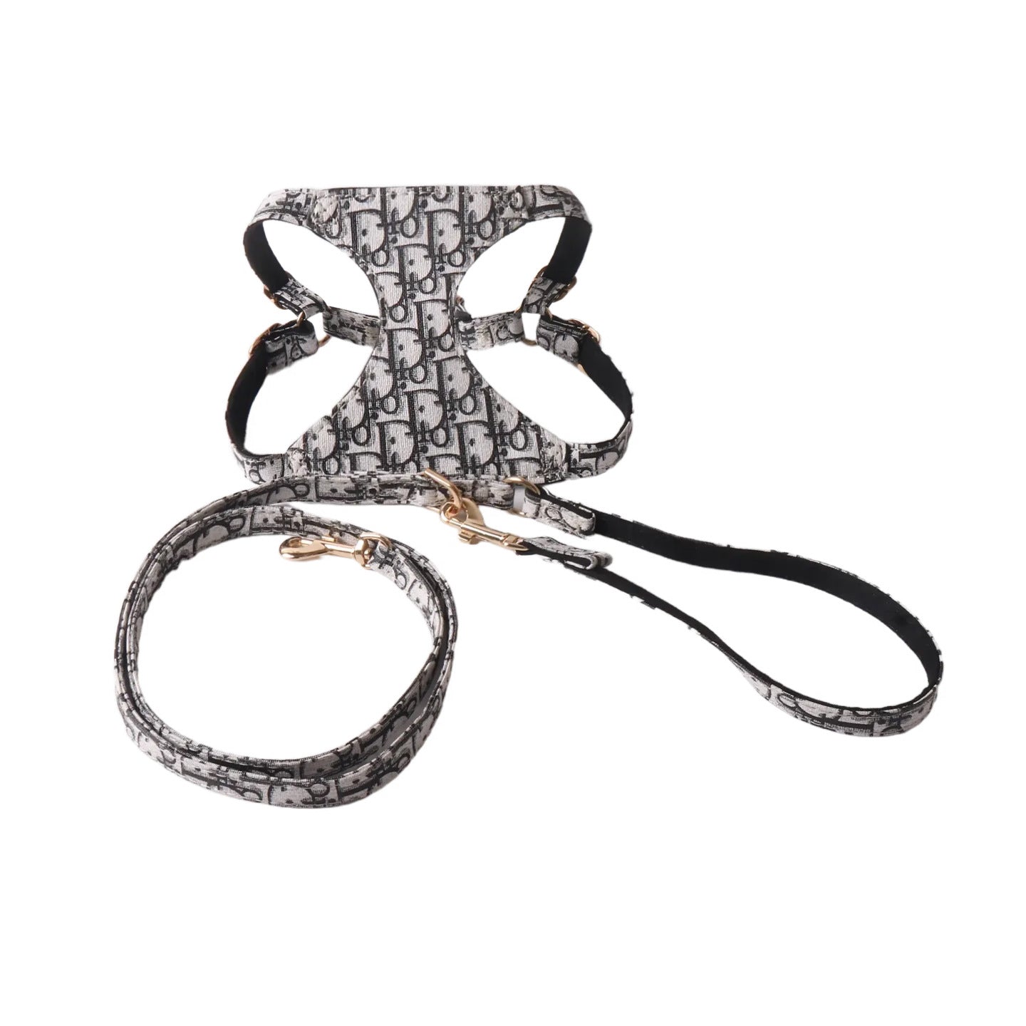 Dior Pet Chest and Back Harness Leash Set