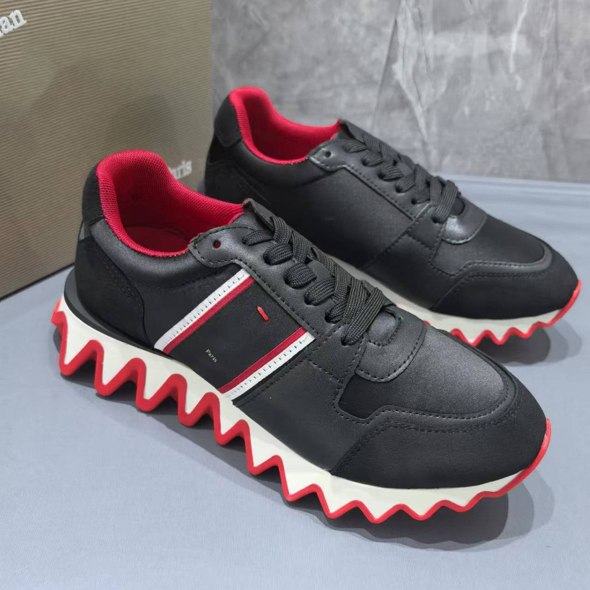 Christian Louboutin Loubishark Calfskin Sneakers