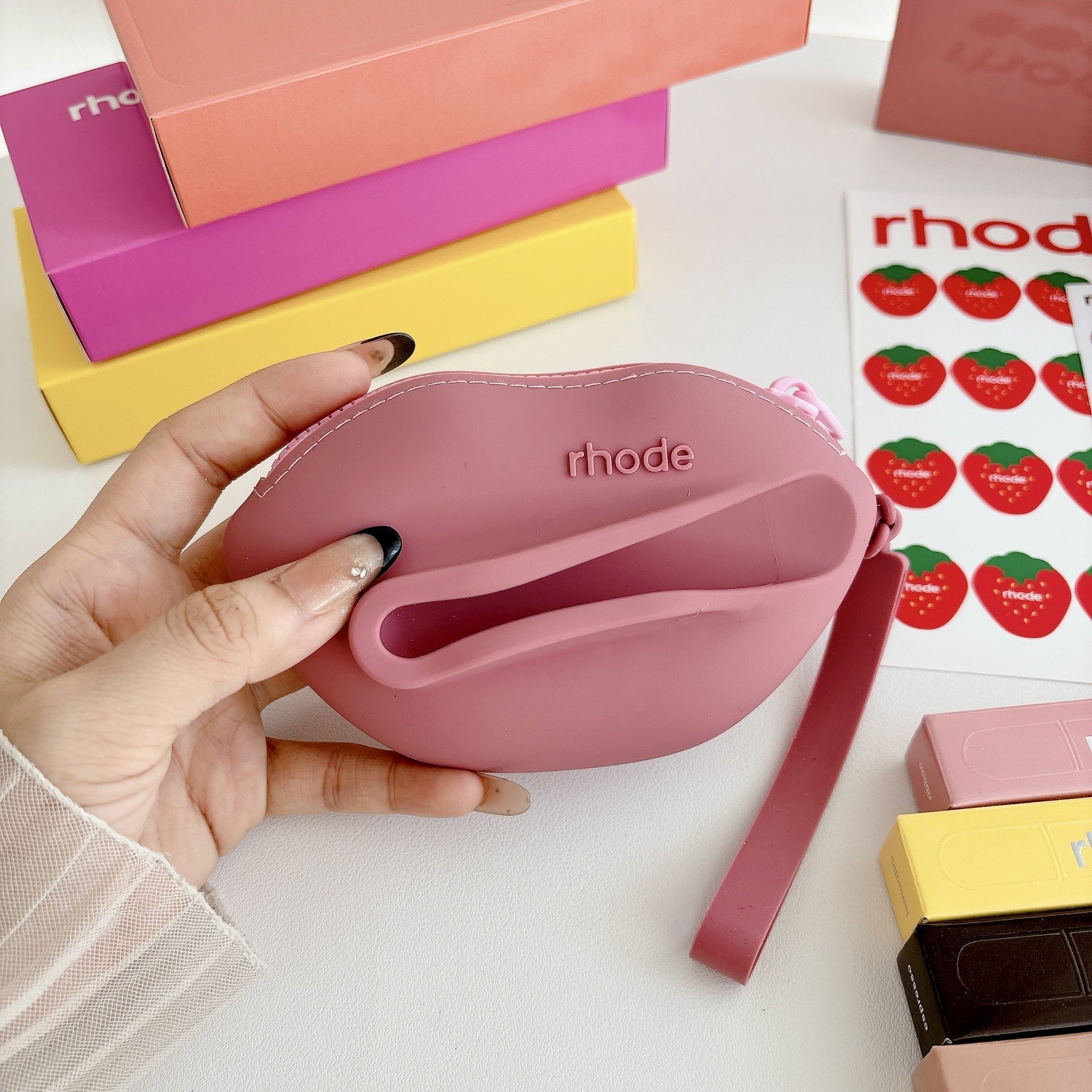 Rhode Lip Shape Case Bag with Lip Balm