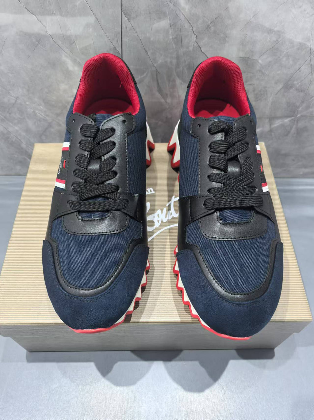 Christian Louboutin Loubishark Calfskin Sneakers