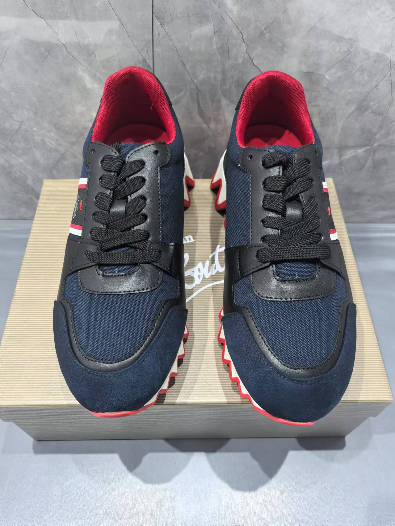 Christian Louboutin Loubishark Calfskin Sneakers