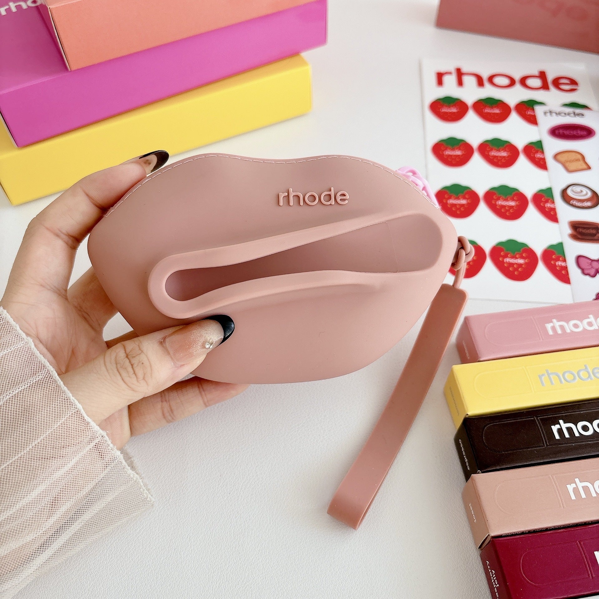Rhode Lip Shape Case Bag with Lip Balm