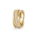 VCA Perlée diamonds duo ring