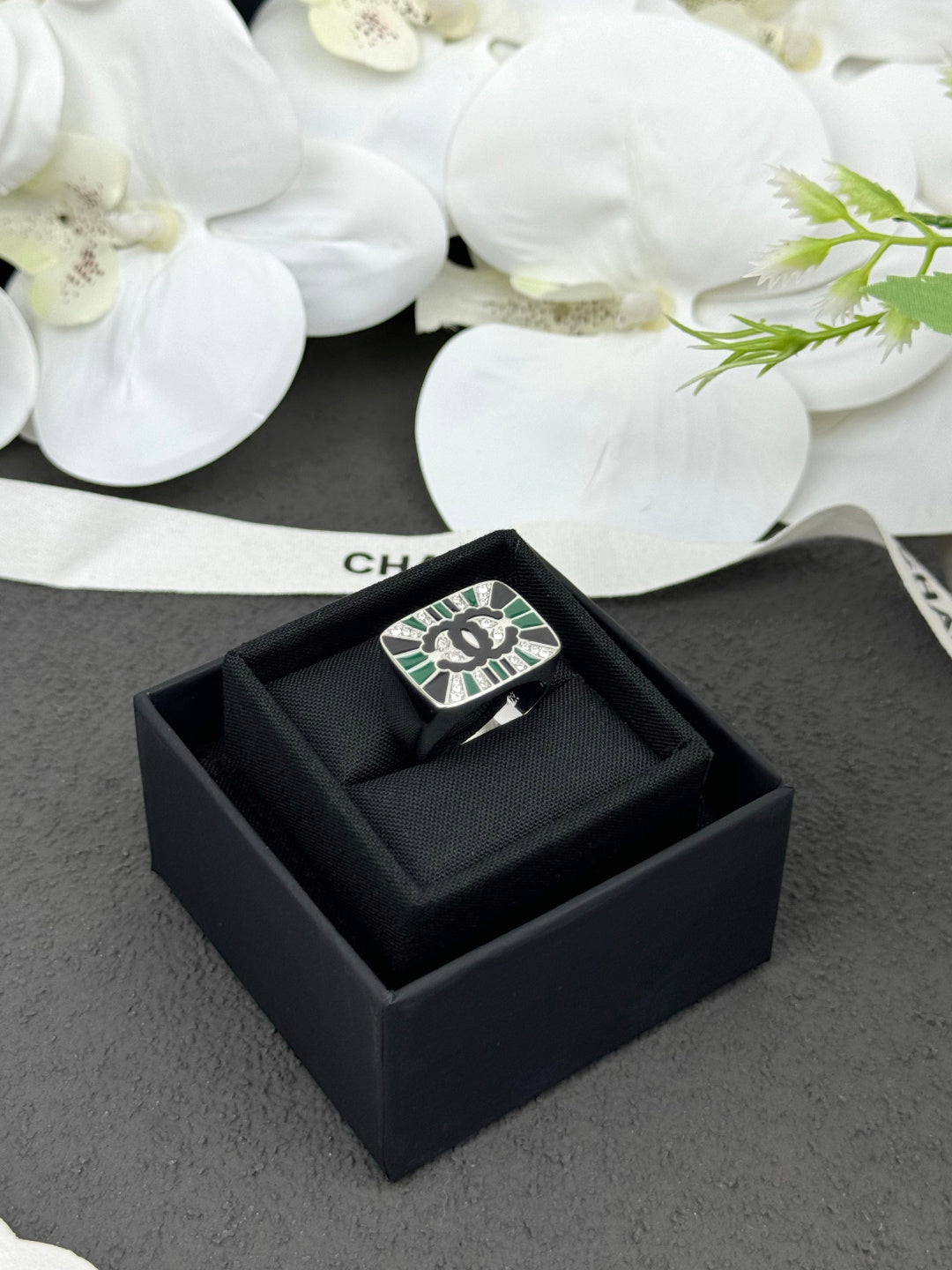 Chanel Green Ring