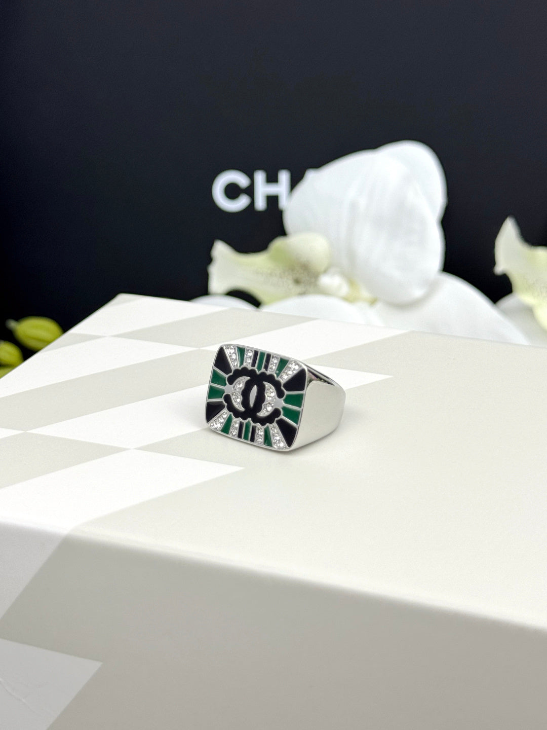 Chanel Green Ring