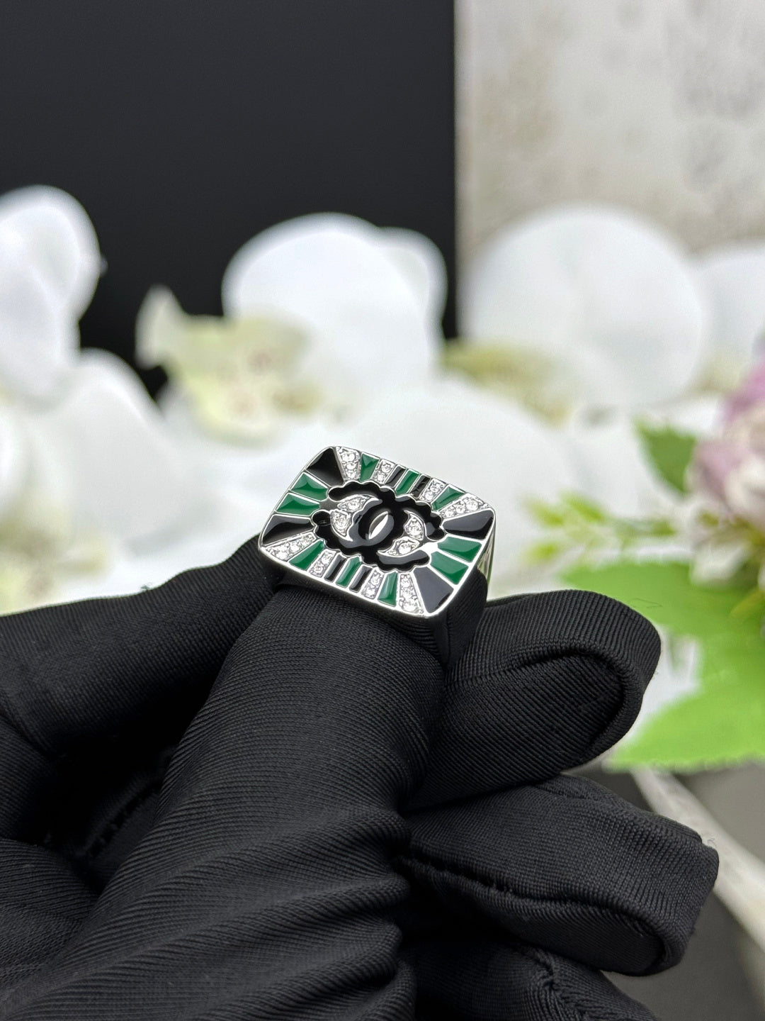 Chanel Green Ring