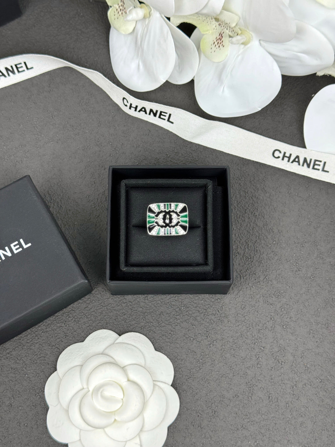 Chanel Green Ring