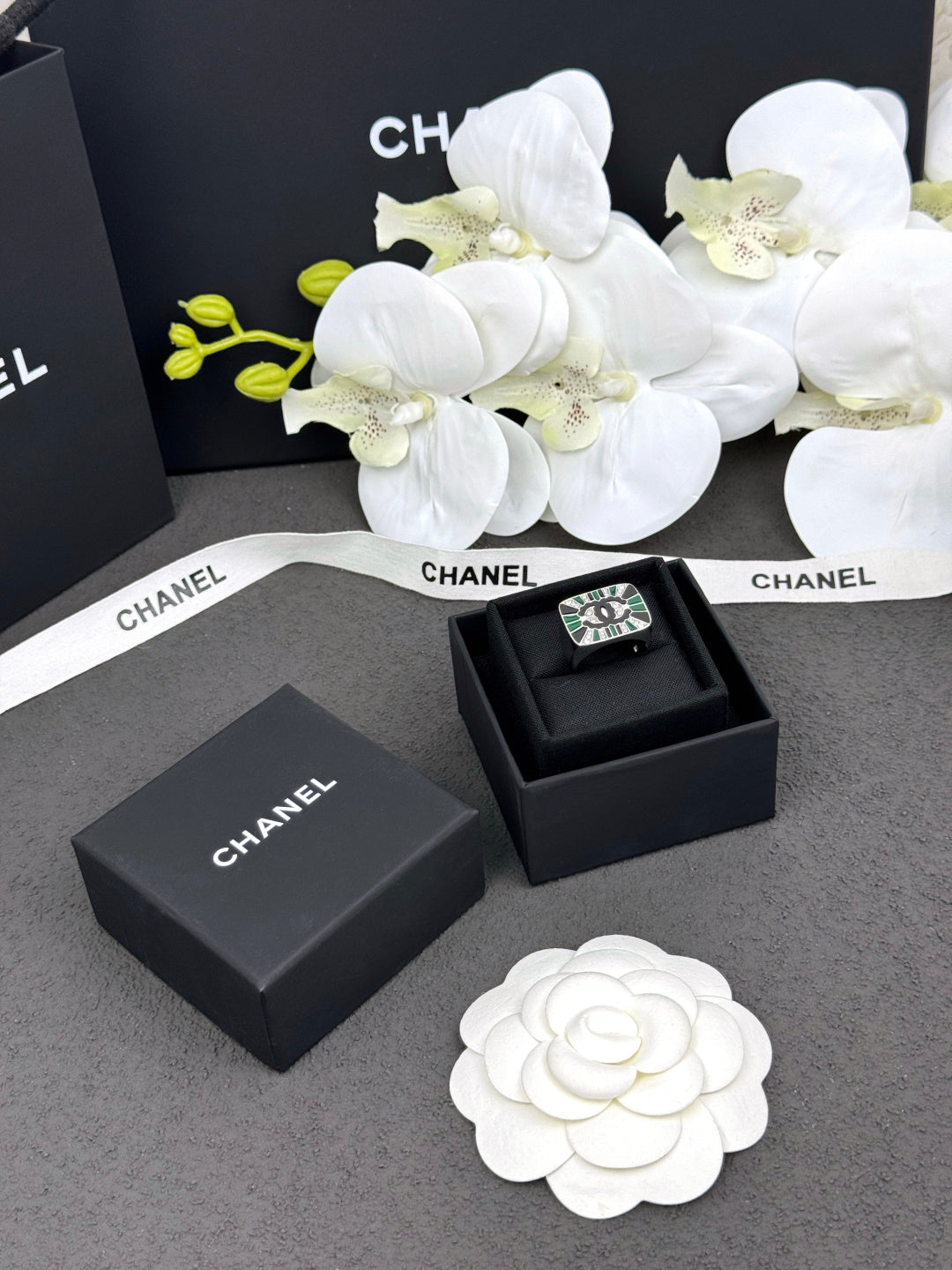 Chanel Green Ring