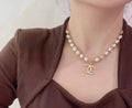 Chanel Gold Pearl Necklace