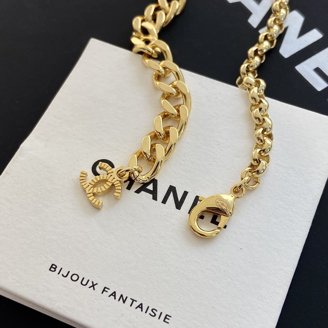 Chanel Gold Pearl Necklace