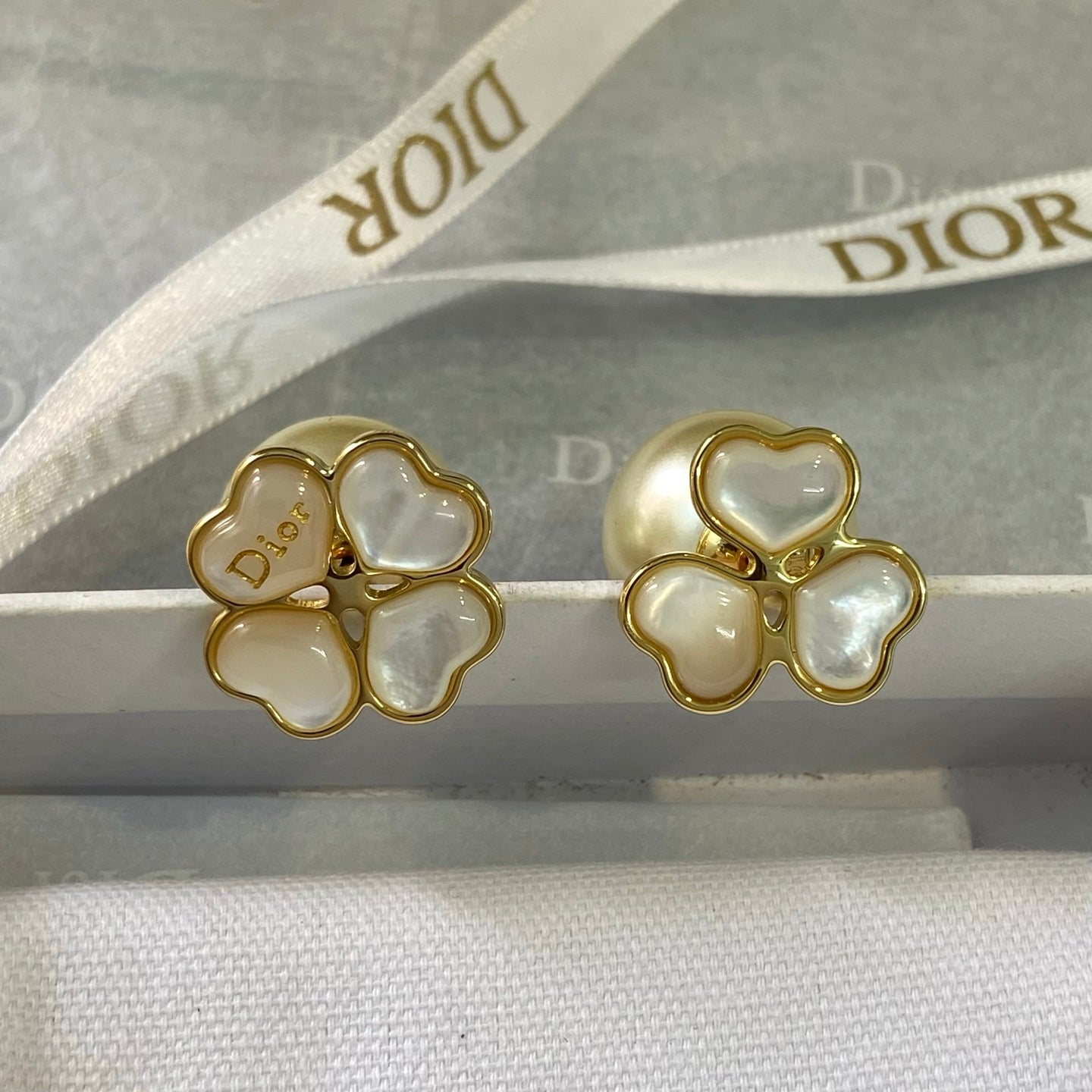 Dior Pearl Flower Earrings